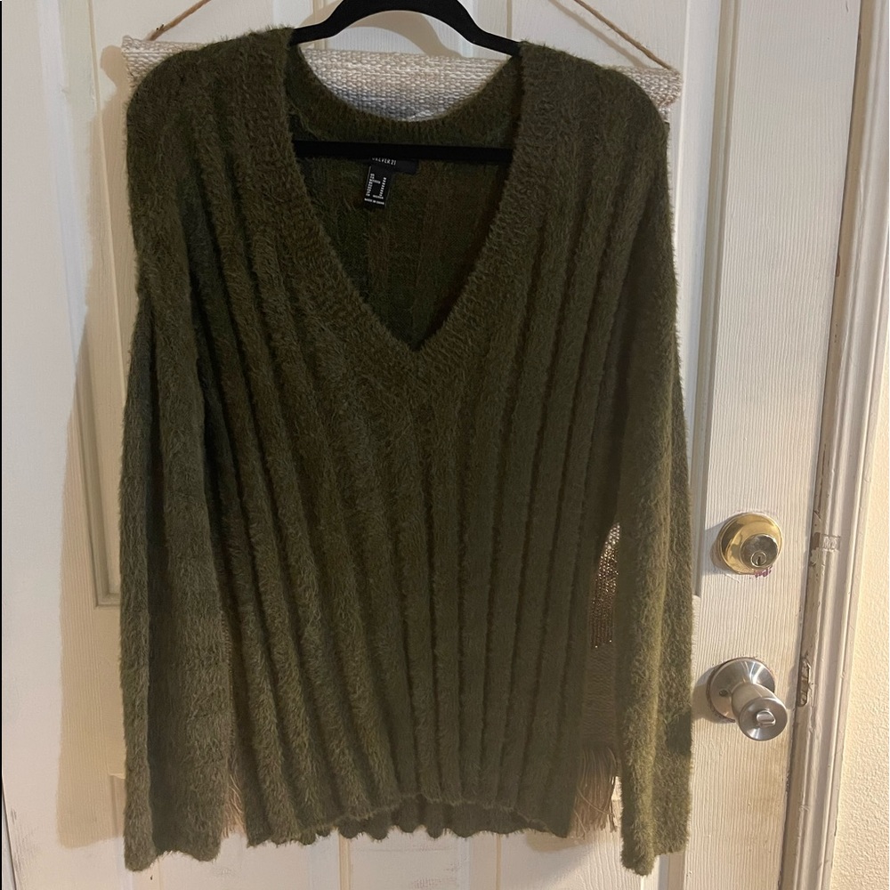 Green Fuzzy sweater